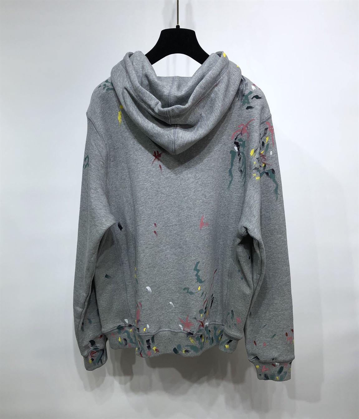 DIOR OVERSIZED SWEATSHIRT WHITE COTTON FLEECE WITH PAINT PRINT – DOS013