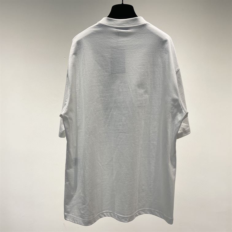 BALENCIAGA COLLEGE T-SHIRT MEDIUM FIT IN WHITE – BAS009