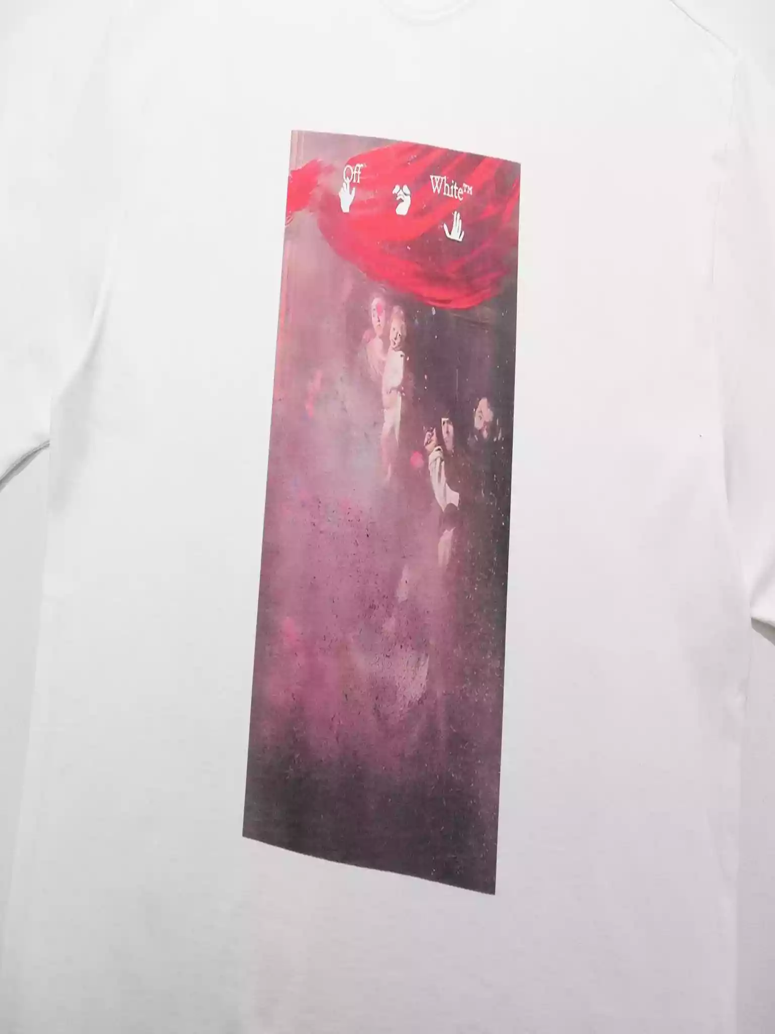 Off-White Sprayed Caravaggio Slim T-Shirt In White – OWS011