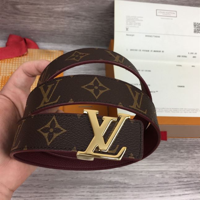 LOUIS VUITTON LV INITIALES 30MM REVERSIBLE BELT MONOGAM – LBE088