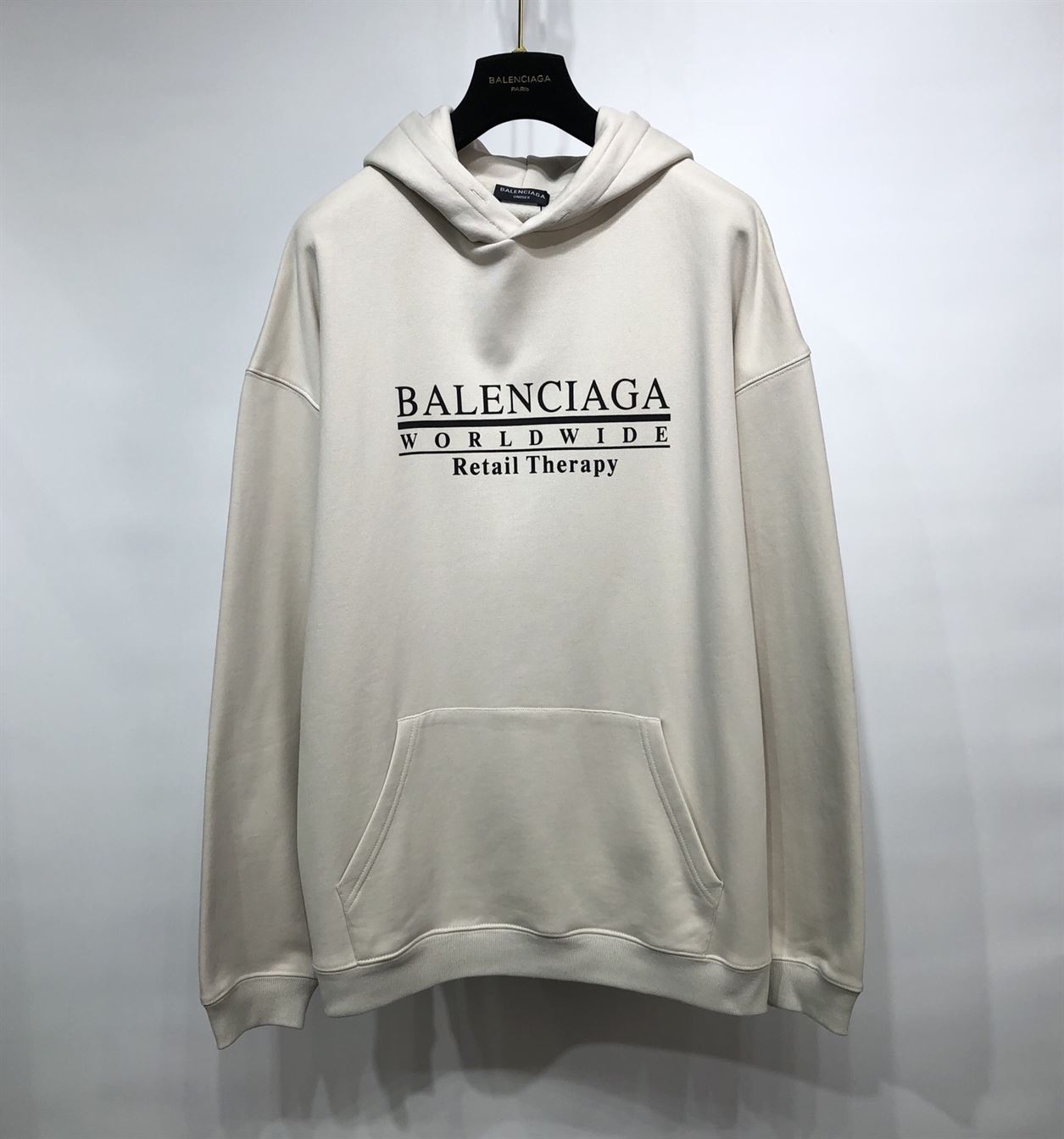 BALENCIAGA RETAIL THERAPY LOGO HOODIE – BH006