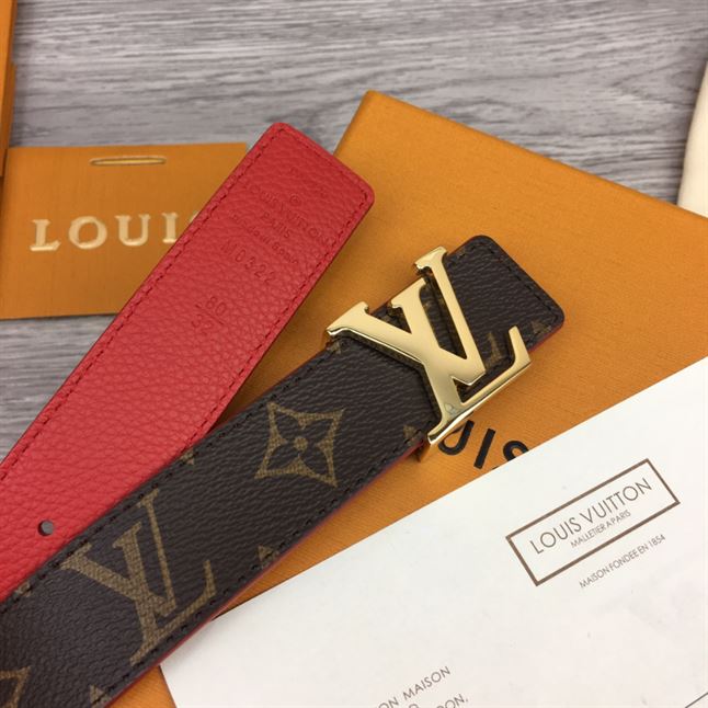 LOUIS VUITTON LV INITIALES 30MM REVERSIBLE BELT MONOGAM – LBE083
