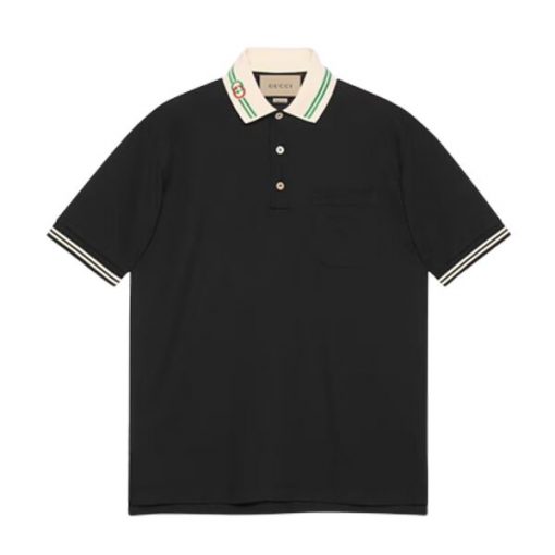 GUCCI COTTON PIQUET POLO WITH INTERLOCKING G – GGS035