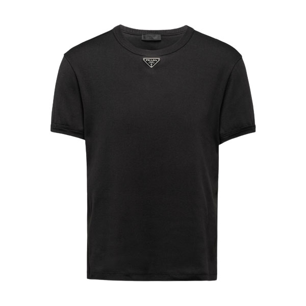 PRADA COTTON T-SHIRT BLACK – PT001
