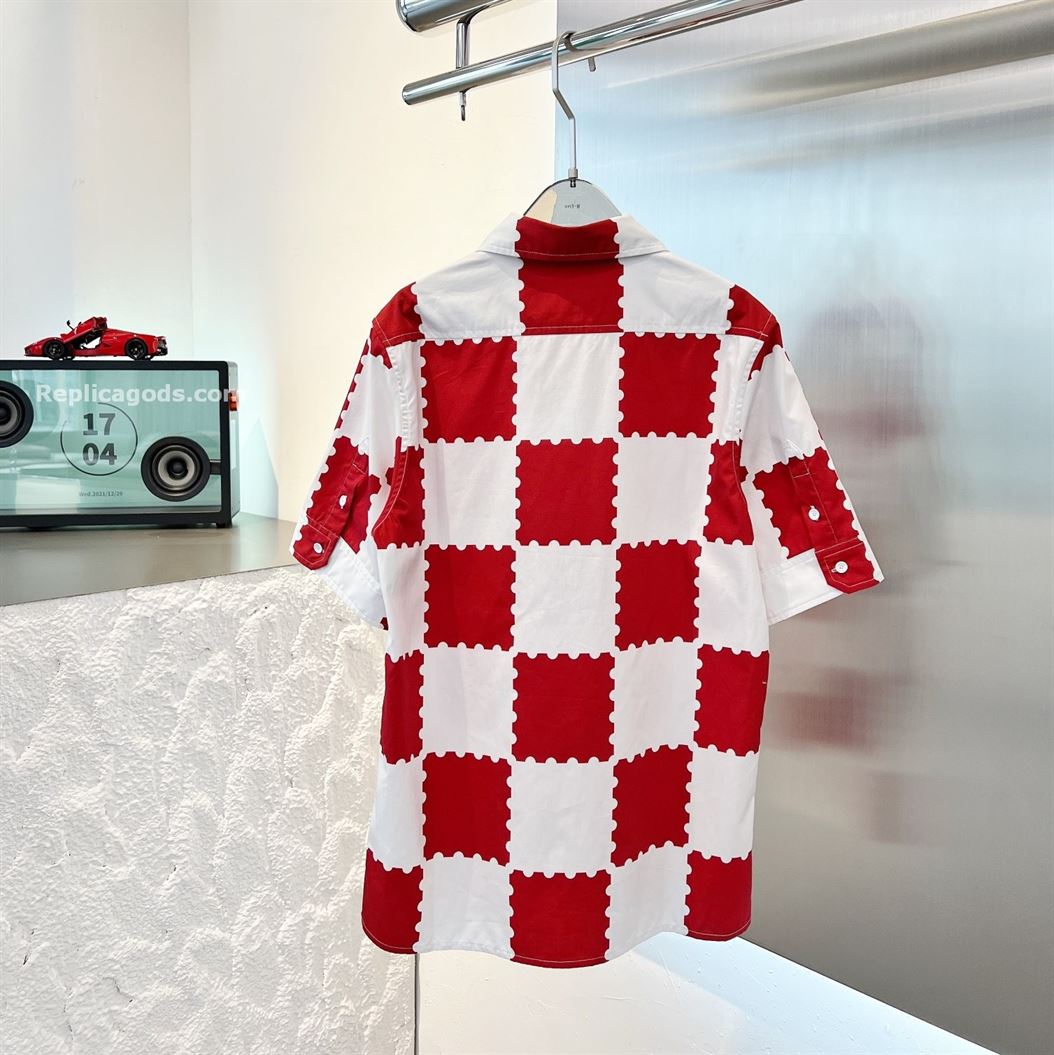 LOUIS VUITTON GIANT DAMIER SHIRT GARNET RED – LVTS024