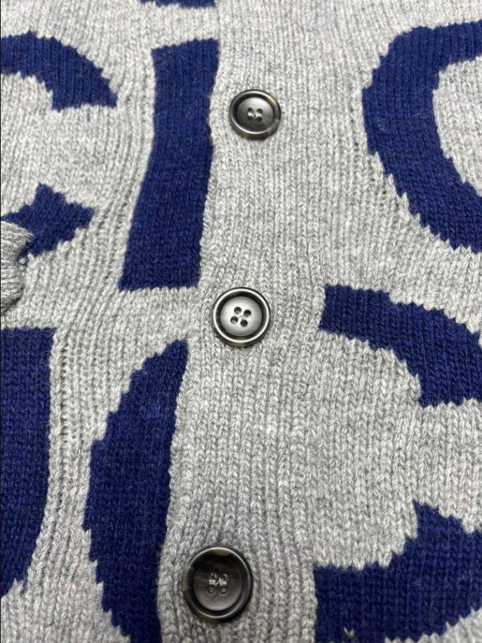 Gucci Grey Wool All-Over Logo Knitwear – GCK062