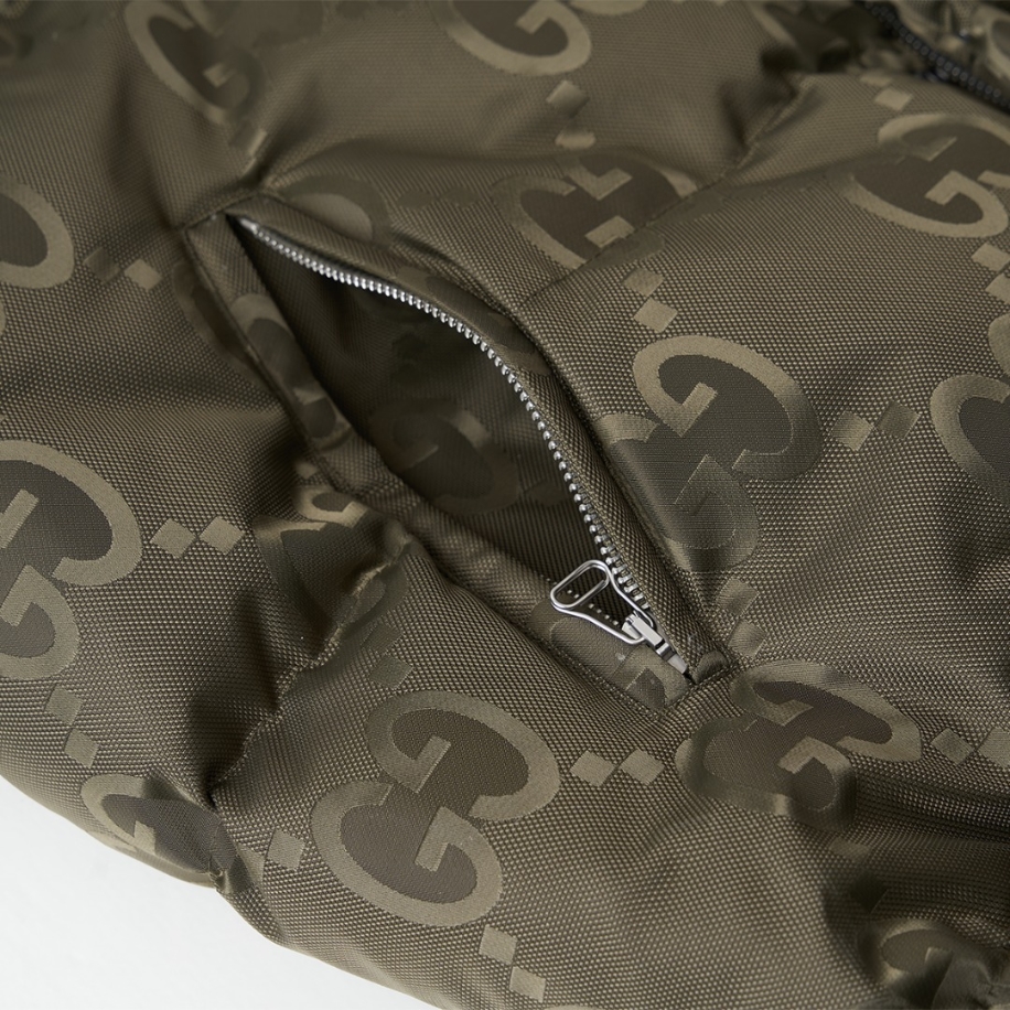 GUCCI Jumbo Canvas Down Green Jacket – GCJ050
