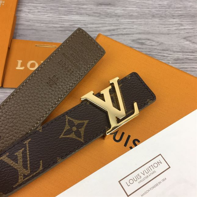LOUIS VUITTON LV INITIALES 30MM REVERSIBLE BELT MONOGAM – LBE084
