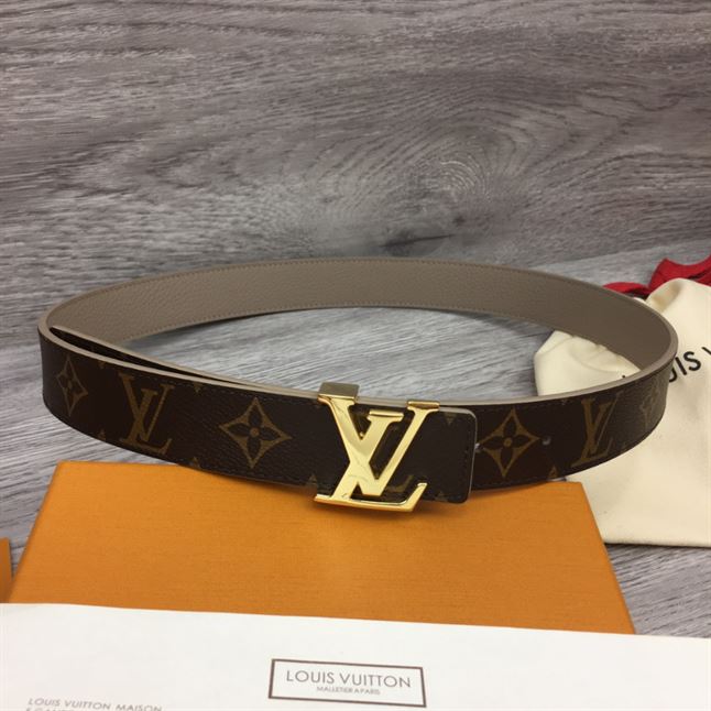 LOUIS VUITTON LV INITIALES 30MM REVERSIBLE BELT MONOGAM – LBE086