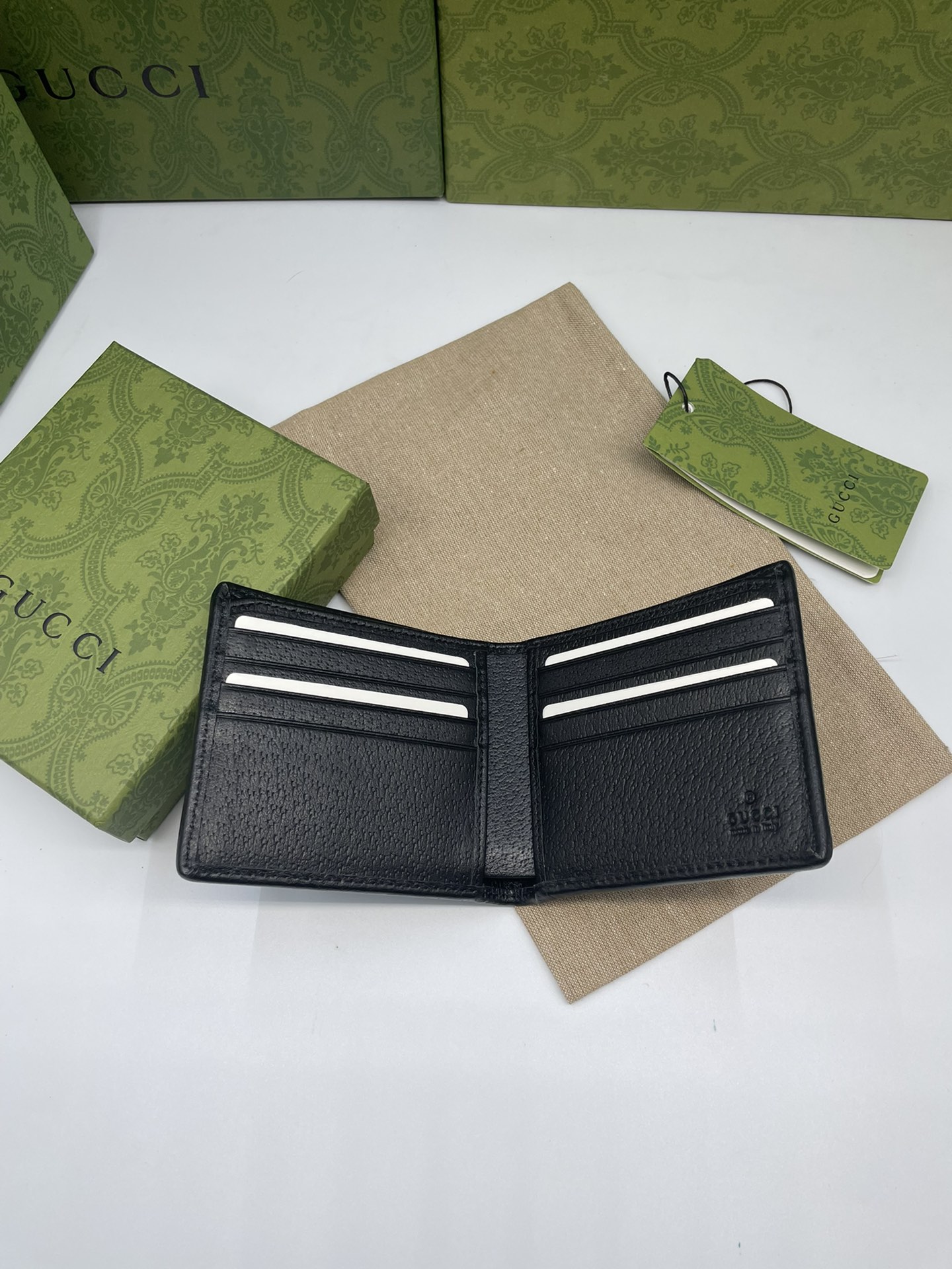 JUMBO GG WALLET IN BLACK LEATHER – WLG057