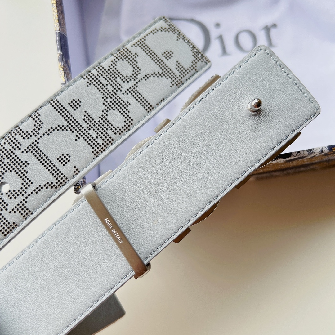 Dior Printed Silver Buckle Belt – DB019