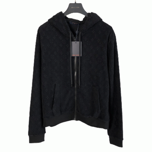 LOUIS VUITTON MONOGRAM FRENCH TERRY ZIP THROUGH HOODIE – LVH047
