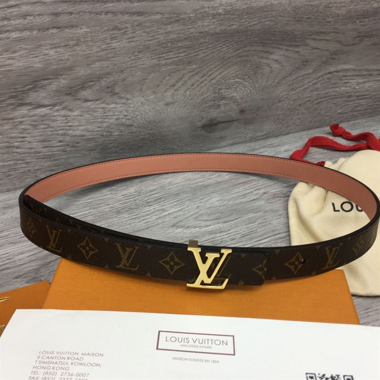 LOUIS VUITTON BELT LV INITIALES RESERSIBLE MONOGRAM ROSE POUDRE – LBE003