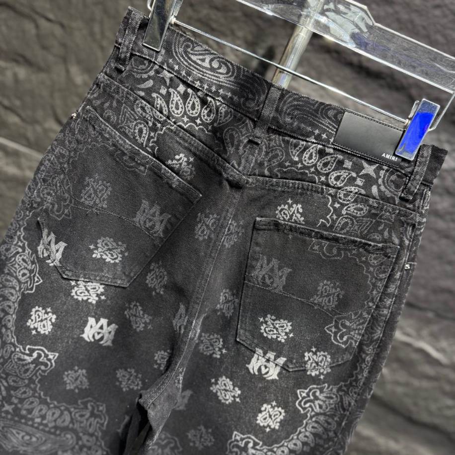 Amiri Tie Dye Bandana Black Jeans – AMIJ029