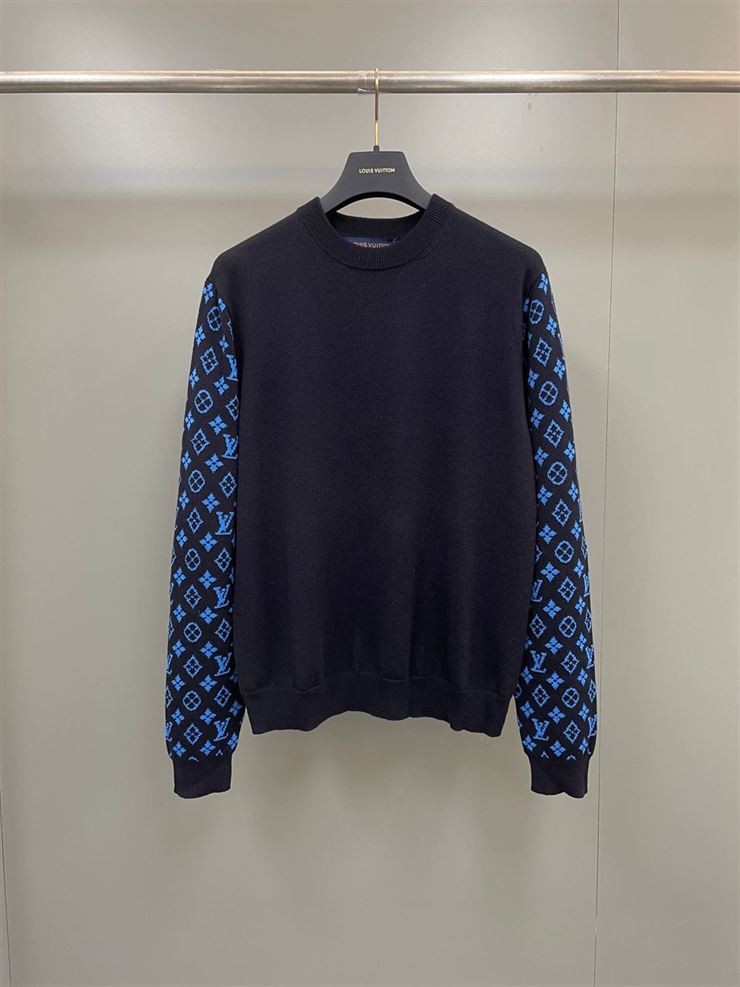 LOUIS VUITTON MONOGRAM MIX CASHMERE CREWNECK – LVH035
