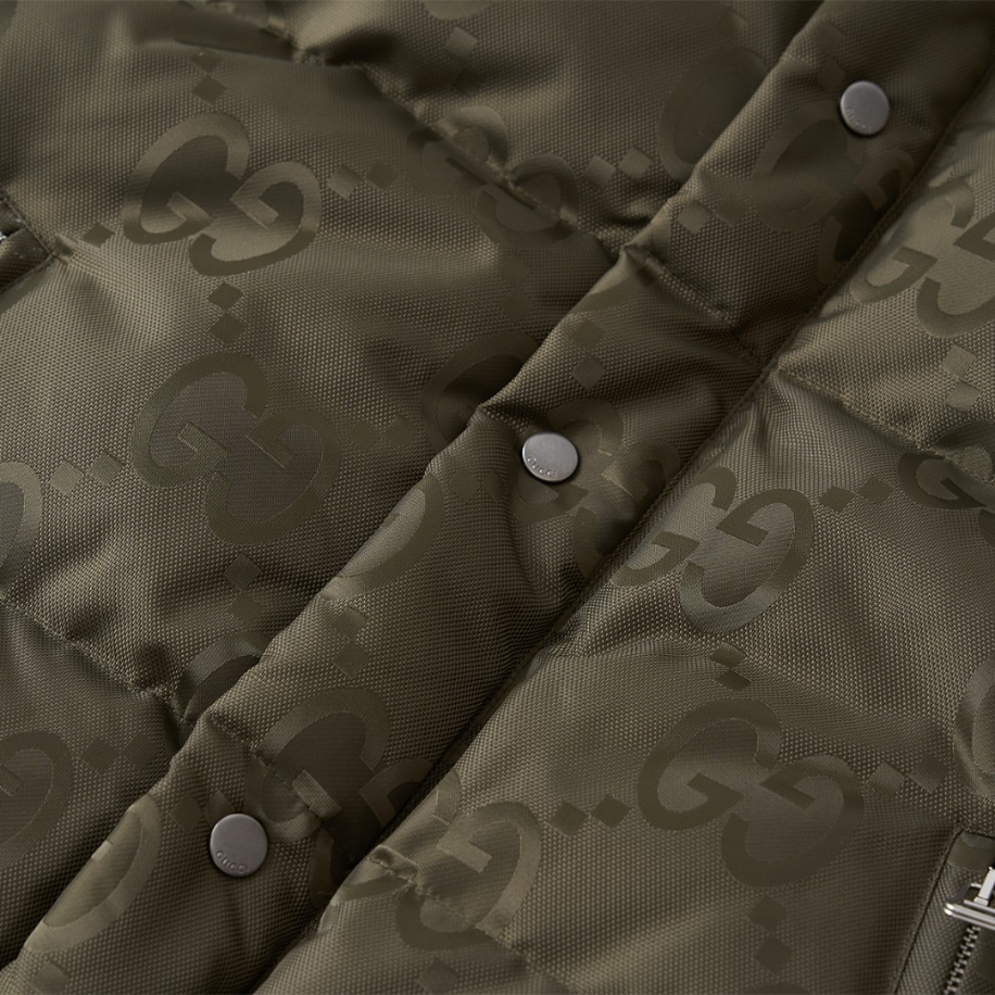 GUCCI Jumbo Canvas Down Green Jacket – GCJ050