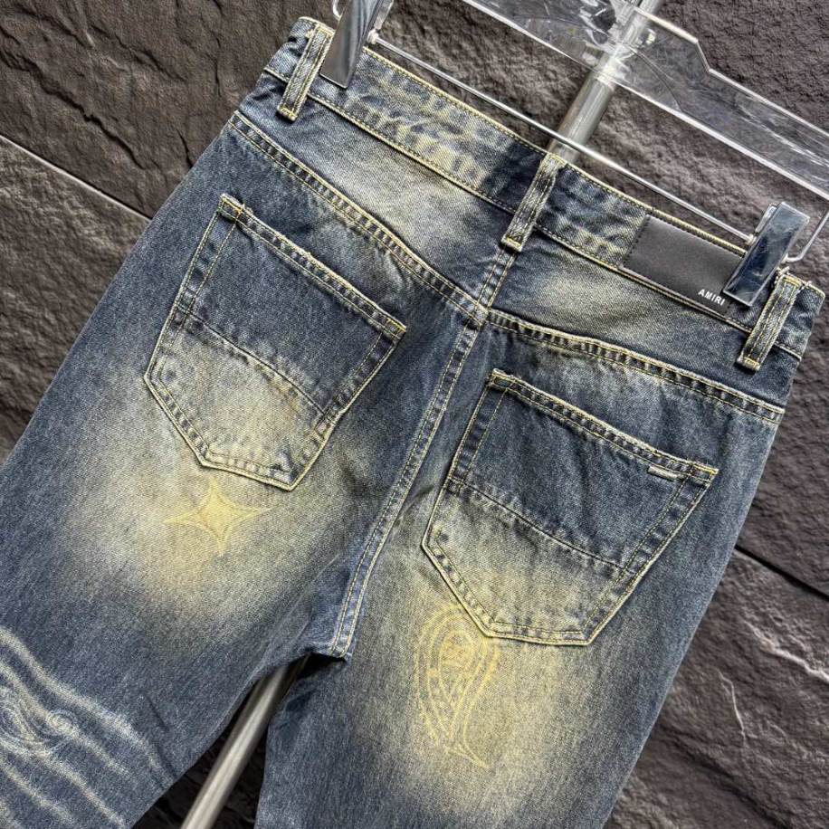 Amiri Blue Yellow Jeans – AMIJ032