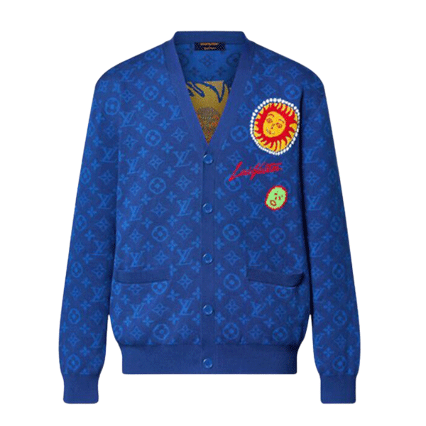 LOUIS VUITTON LV x YK MONOGRAM FACES KNITTED CARDIGAN – LVH052