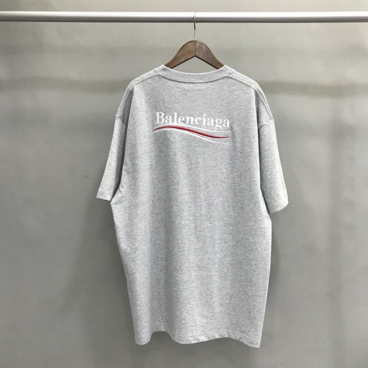 BALENCIAGA MEN’S POLITICAL CAMPAIGN T-SHIRT LARGE FIT IN GREY – BAS021