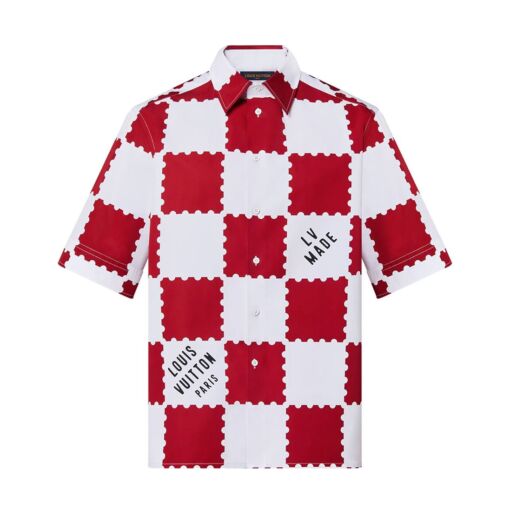 LOUIS VUITTON GIANT DAMIER SHIRT GARNET RED – LVTS024