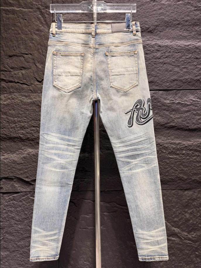 Amiri White Embroider Jeans – AMIJ033