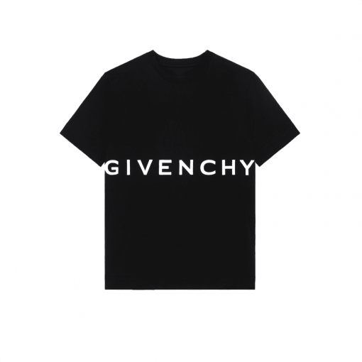 GIVENCHY 4G EMBROIDERED SLIM FIT T-SHIRT IN BLACK – GTS005