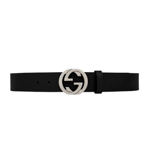 GUCCI LEATHER BELT WITH INTERLOCKING G – GB002
