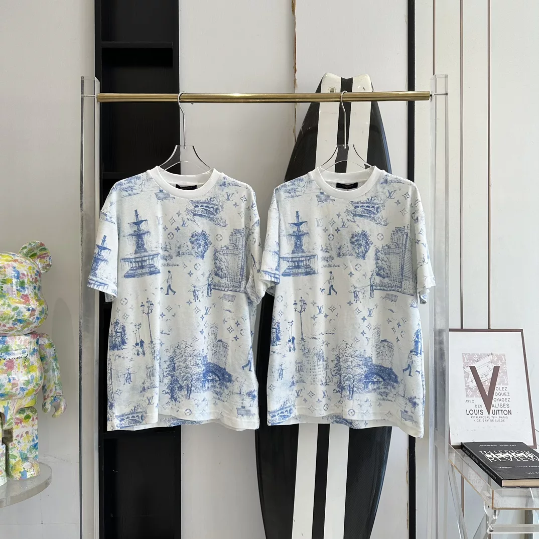 PRINTED COTTON PIQUE T-SHIRT – LVTS133