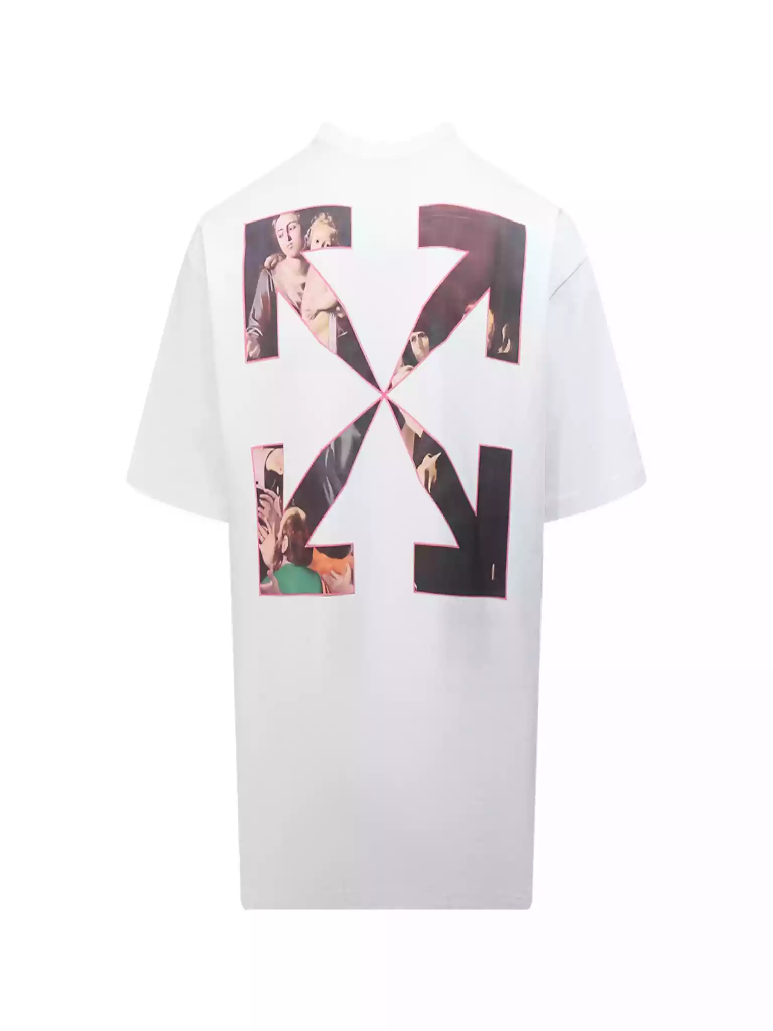 Off-White Sprayed Caravaggio Slim T-Shirt In White – OWS011