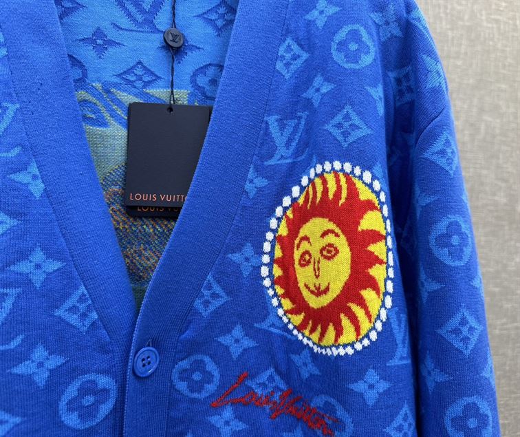 LOUIS VUITTON LV x YK MONOGRAM FACES KNITTED CARDIGAN – LVH052
