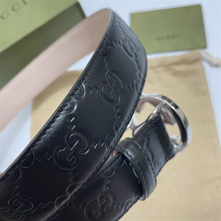 GUCCI SIGNATURE LEATHER BELT – GB007