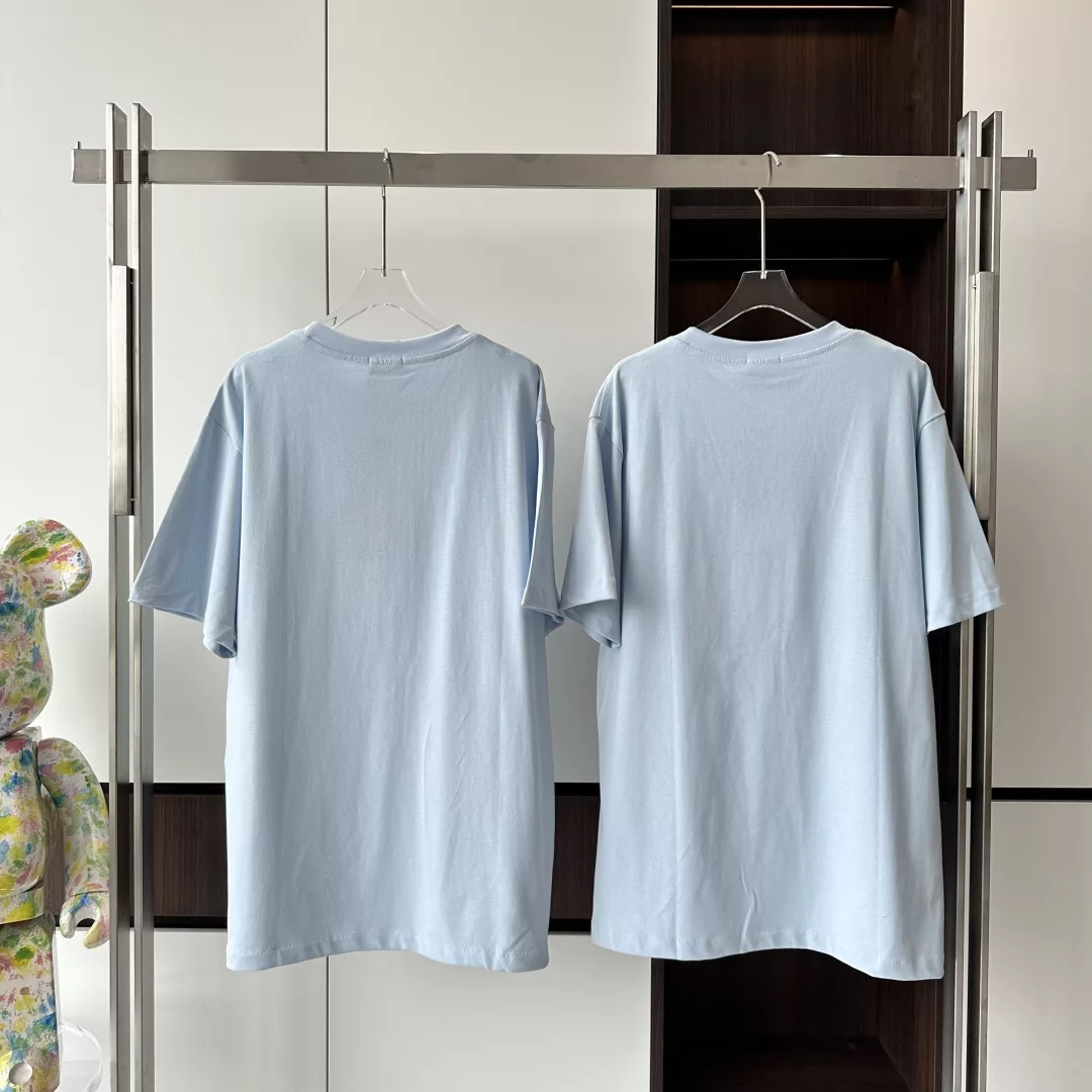 DI0R AND HYLTON NEL T-SHIRT, RELAXED FIT BLUE COTTON JERSEY – DOT056