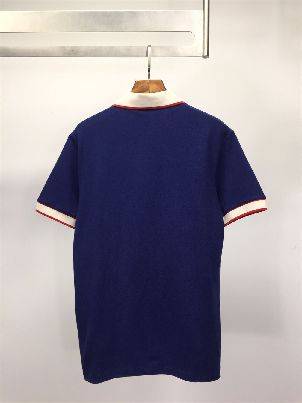 GUCCI POLO GG LOGO PATCH NAVY – GGS027