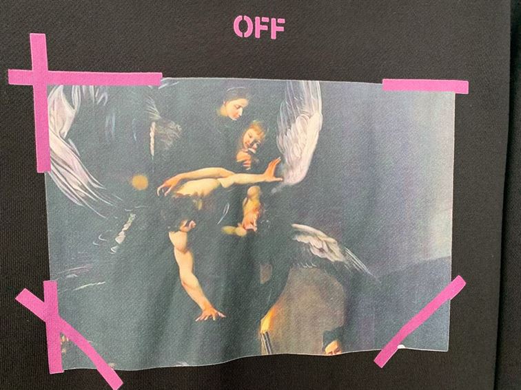 OFF-WHITE ARROW CARAVAGGIO MERCY SKATE HOODIE BLACK PURPLE – OS014