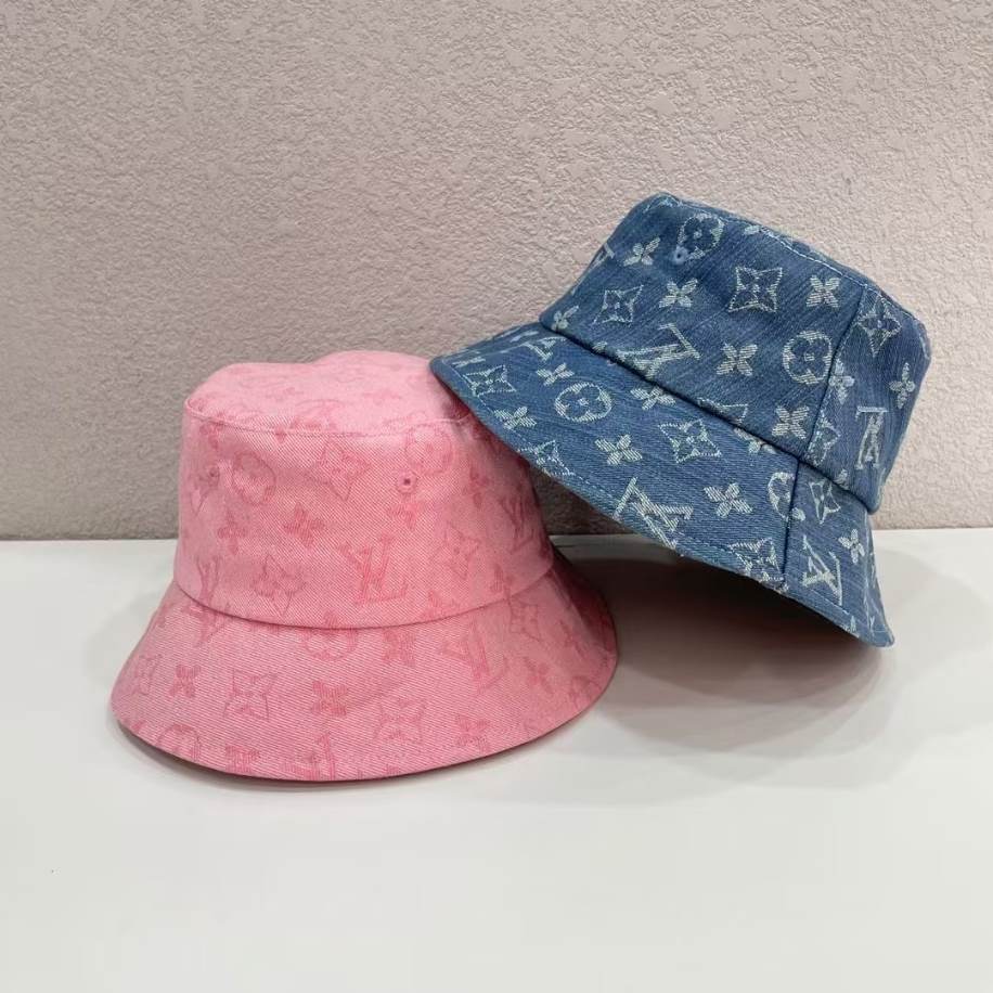 Louis Vuitton Monogram Denim Bucket Blue Hats – LVC003