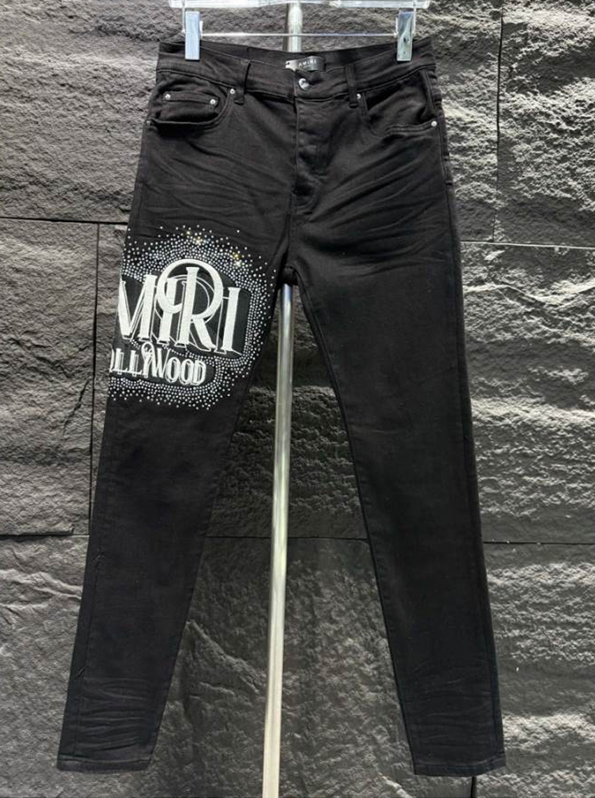 Amiri Men Crystal-Embellished Skinny Black Jeans – AMIJ015