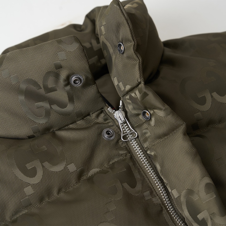 GUCCI Jumbo Canvas Down Green Jacket – GCJ050
