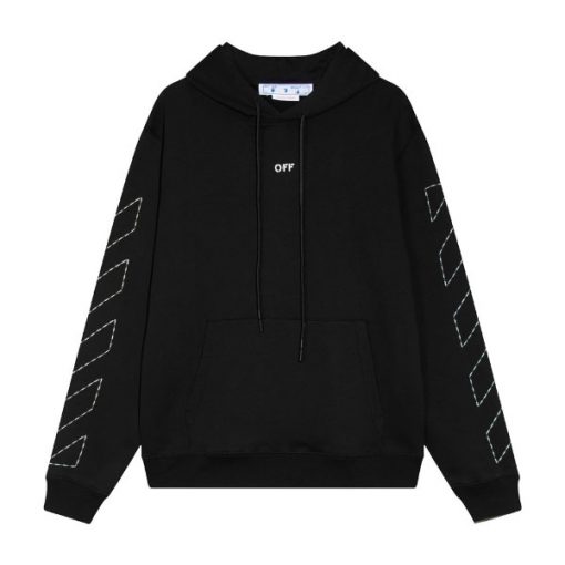 OFF-WHITE STITCH ARR DIAGS KNIW HOODIE – OS019