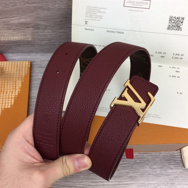LOUIS VUITTON LV INITIALES 30MM REVERSIBLE BELT MONOGAM – LBE088