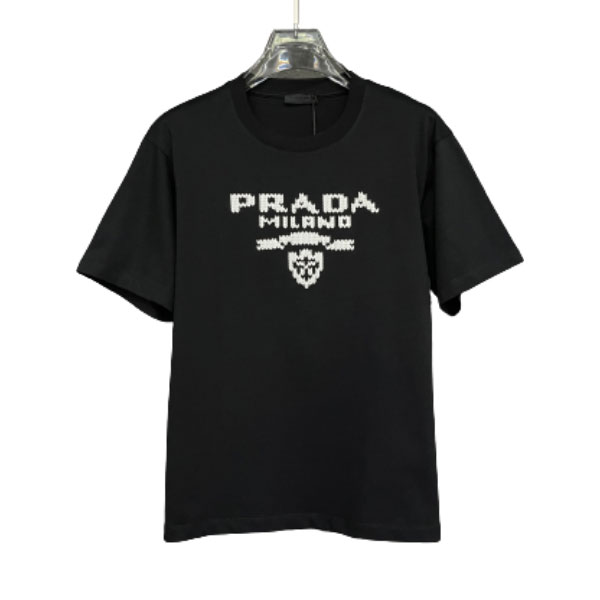 PRADA COTTON T-SHIRT BLACK – PT006