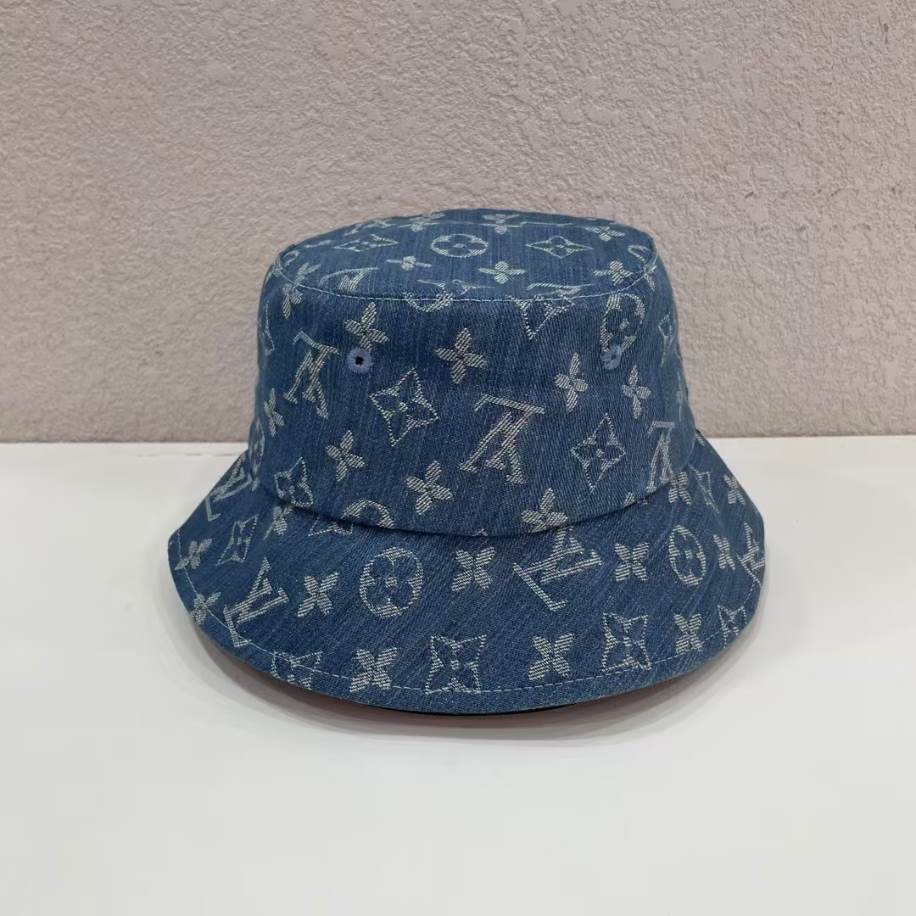 Louis Vuitton Monogram Denim Bucket Blue Hats – LVC003