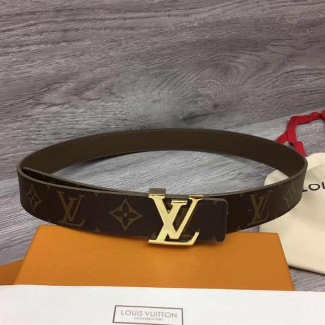 LOUIS VUITTON LV INITIALES 30MM REVERSIBLE BELT MONOGAM – LBE084
