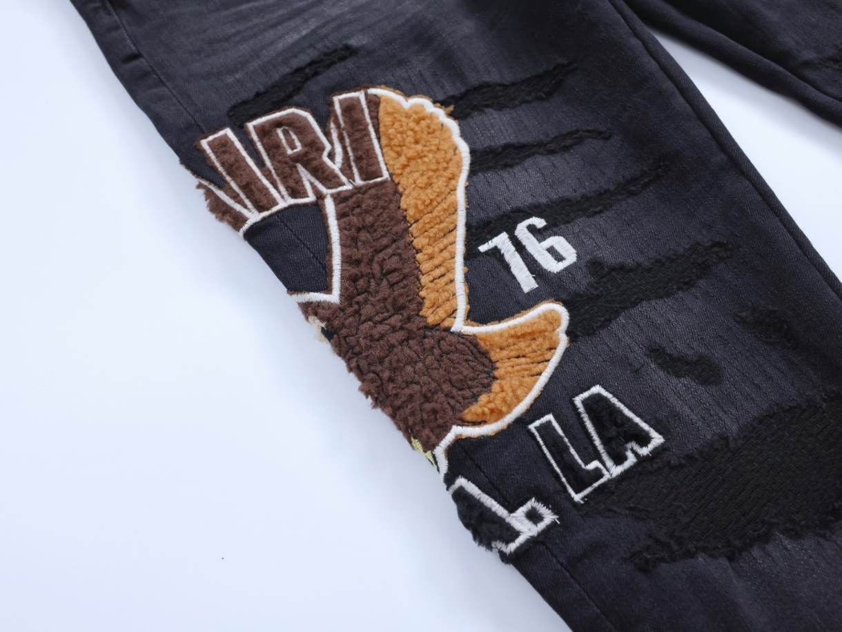 Amiri Logo-Embroidered Skinny Black Jeans – AMIJ049