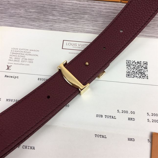 LOUIS VUITTON LV INITIALES 30MM REVERSIBLE BELT MONOGAM – LBE088