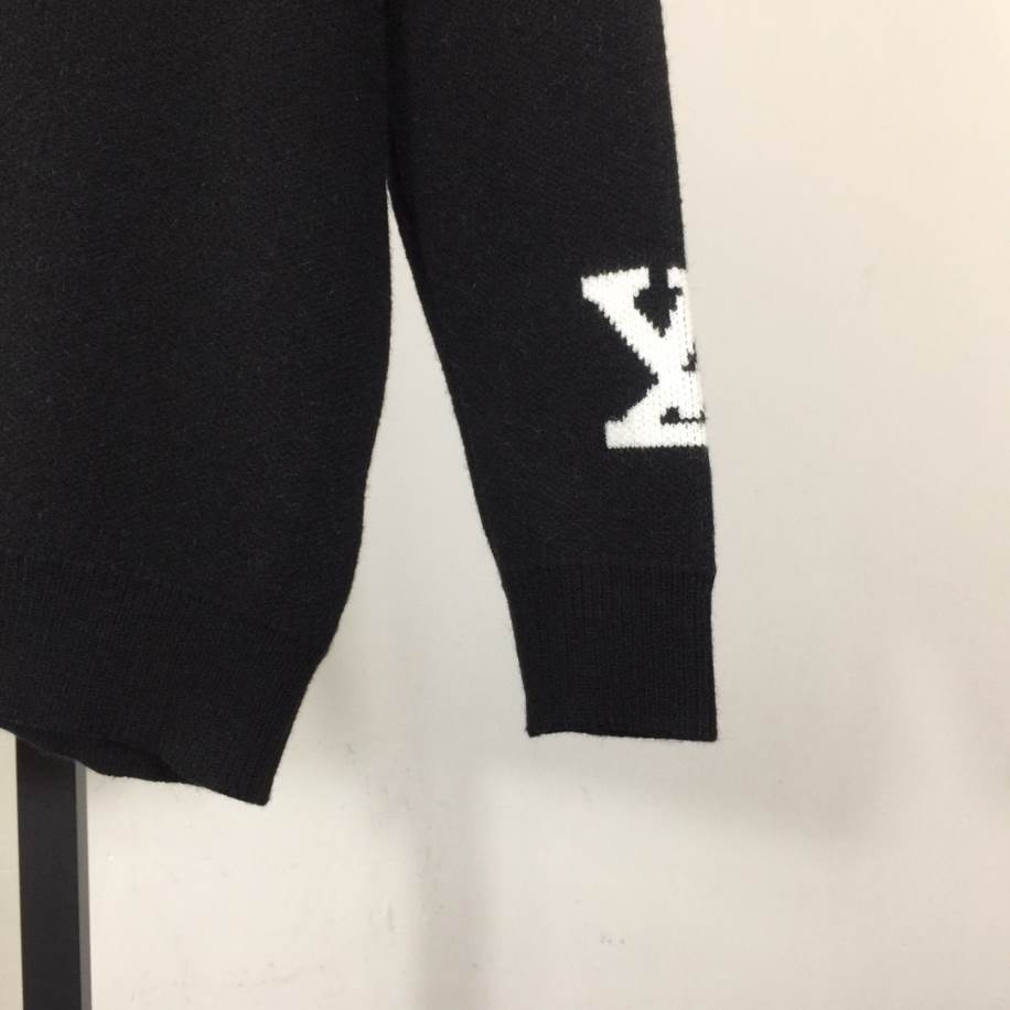 Louis Vuitton Black LV Logo Sweatshirts Coat – LH071