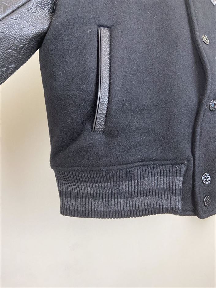 LOUIS VUITTON EMBOSSED LEATHER AND WOOL BLOUSON – LVC029