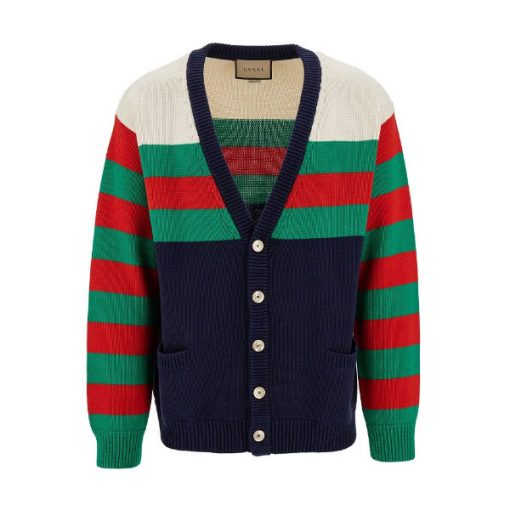 GUCCI COTTON AND WOOL BLEND CARDIGAN – GCK034