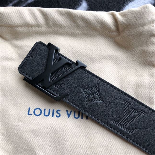 LOUIS VUITTON SHAPE BELT MONOGRAM SHADOW 40 MM BLACK – LBE050