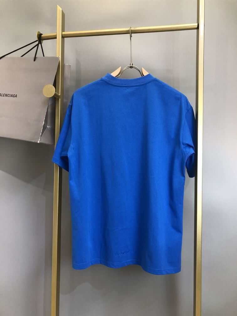 BALENCIAGA MEN’S THE SIMPSONS TM  20TH TELEVISION T-SHIRT OVERSIZED IN INDIGO – BAS006