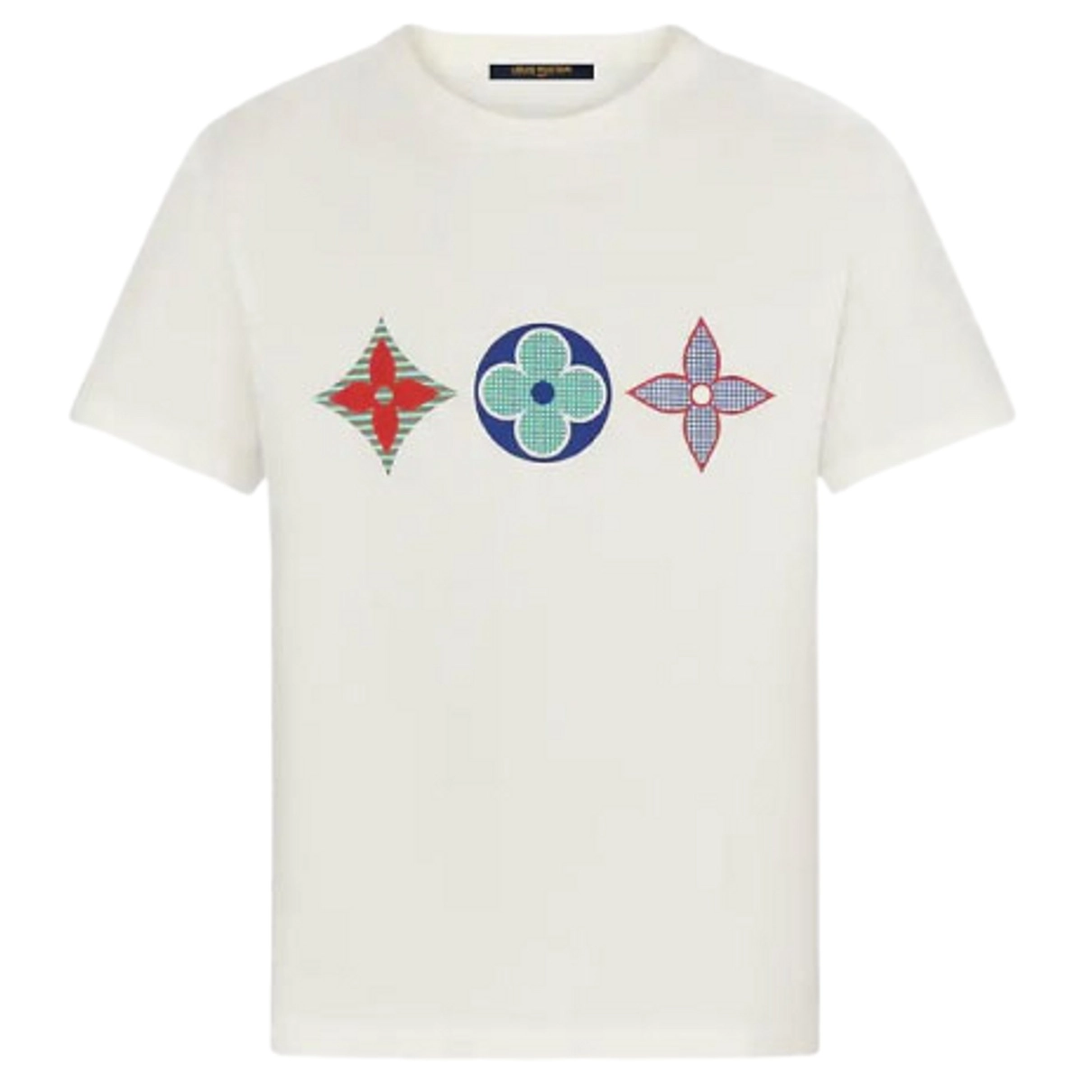 MULTICOLOR MONOGRAM T-SHIRT IN WHITE – LVTS126